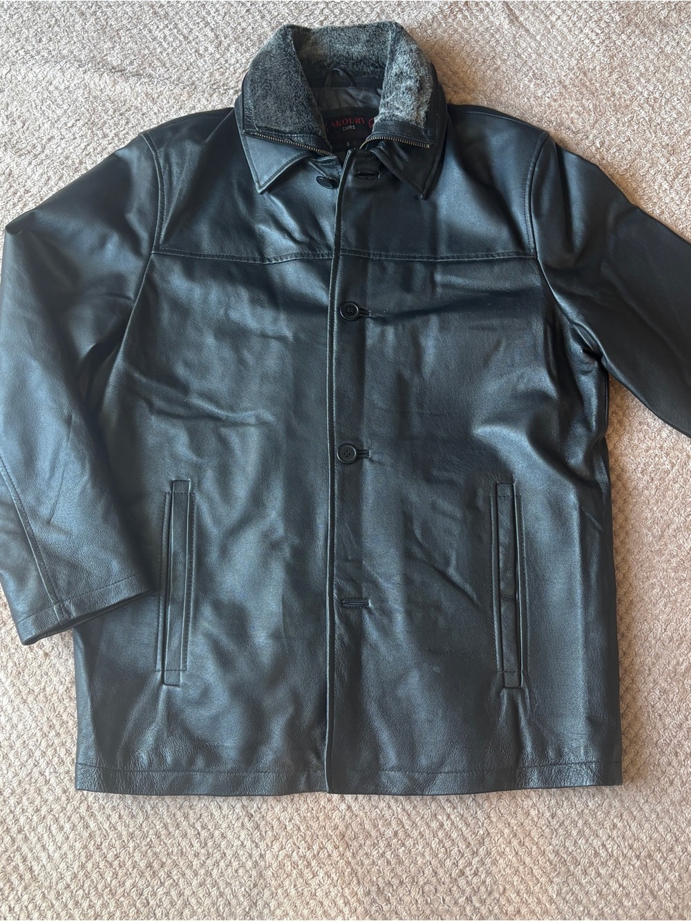 Leather Car Coat by Les Cuirs Akoury – Men's S
